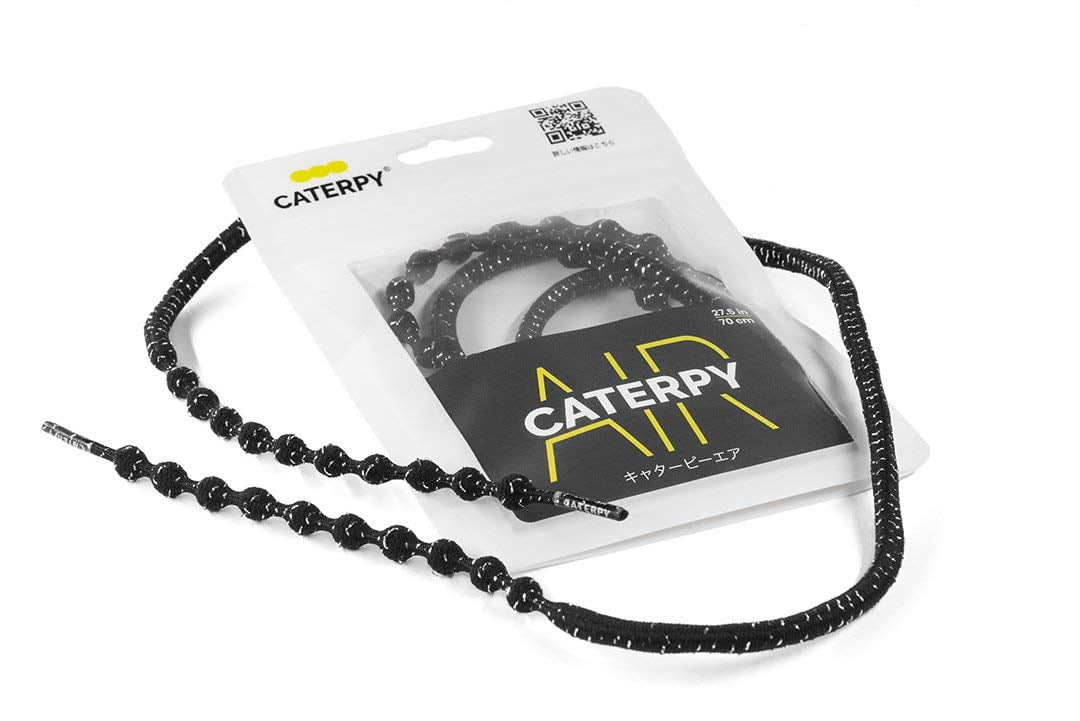 Caterpy Air - No-Tie Shoelaces, Standard - 27.5in / 70cm / Silky White