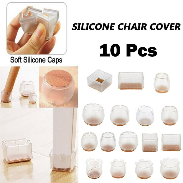 10x Silicone Chair Leg Cap Feet Pads Furniture Table Feet Cover Floor Protector
