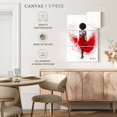 thumbnail image 4 of Elephant Stock Scarlet Power Wall Art - Vertical Multi Panel Canvas - Living Room Wall Decor - Fashion And Beauty Multi Panel - Red And Gray Decor By Ashvin Harrison - 24" x 38", 4 of 4
