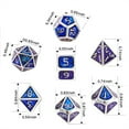 thumbnail image 2 of DND Metal  Dice 7-Piece Set for Dungeons and Dragons DND 5e RPG Gift, Board Game Tabletop Role Playing Dice Game, Birthday Gift, Christmas, Thanksgiving, Halloween, 2 of 6