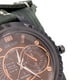 thumbnail image 4 of Reloj de pulsera para hombre, esfera redonda, banda ancha, moderno reloj de pulsera de cuero para novio Verde, 4 of 9