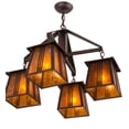 thumbnail image 4 of Meyda Tiffany 163118 Prairie Loft 4 Light 28" Wide Chandelier - MultiColor, 4 of 6