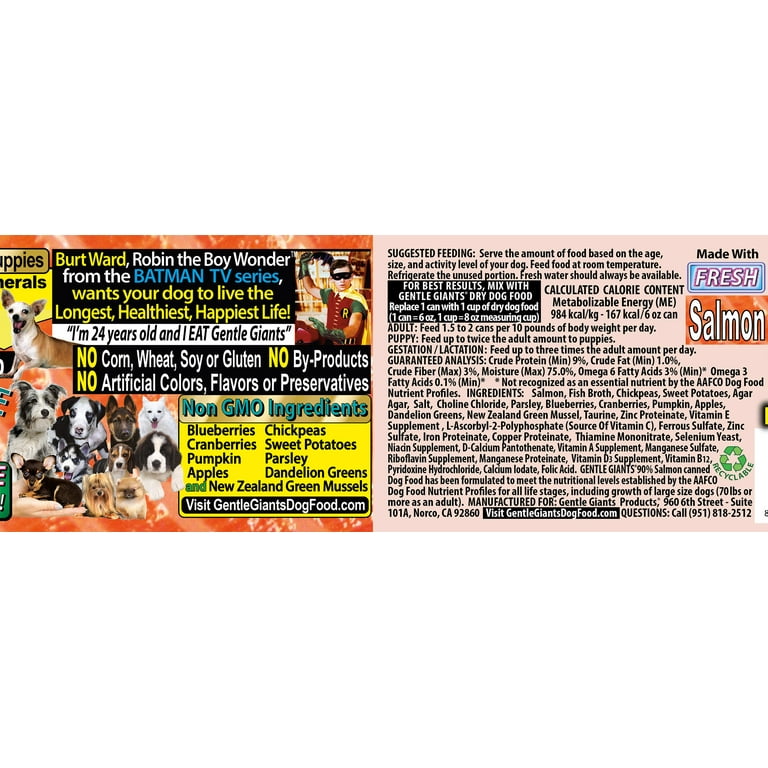 Gentle giants dog food cheap ingredients
