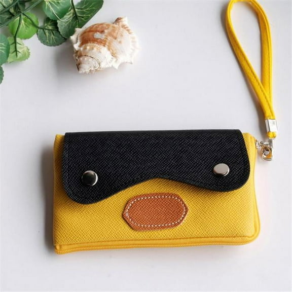 BX002-YELLOW Classic Beauty - Colorful Leatherette Mobile Phone Pouch Cell Phone Case Clutch Pouch