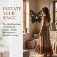 thumbnail image 4 of Wooden Butterfly Floating Shelf for Crystals and Stones, Intricate Cut-out Wall Decor for Essential Oils and Trinkets, Minimalist Boho Display Stand for Bedroom and Meditation Room, 4 of 11