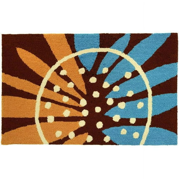 Home Fires PY-PC004 Tapis d'Intérieur 22 Po x 34 Po avec Accents Tournesol Peint - Marron