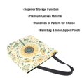 thumbnail image 3 of FORMRS Womens Canvas Tote Bag with Zipper Inner Pocket Shoulder Handbag, Floral Birds Pattern, 3 of 7