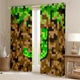 thumbnail image 2 of Manfei Personalized Initial J Black Out Curtains for Children Kids Teens,Building Blocks Curtains Pack of 2 (42x63 Each),Construction Game Bedroom Curtains,Super Cozy Room Decor, 2 of 6