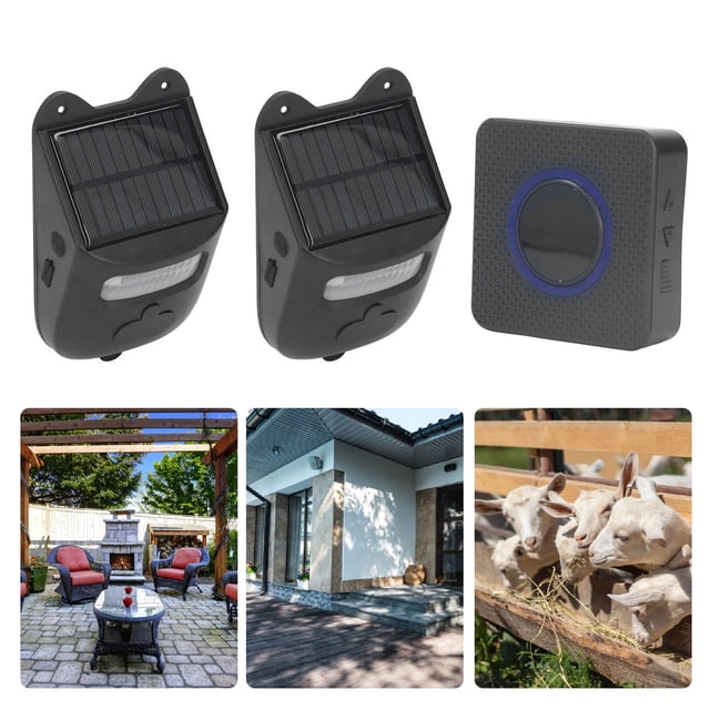 Timbre Con Sense Infrarrojo, Alarma de Entrada Solar, Detector de Movento de Sirena de Seguridad para exteriores, Distancia de Trabajo de 200-300 metros, Baja Sensibilidad de