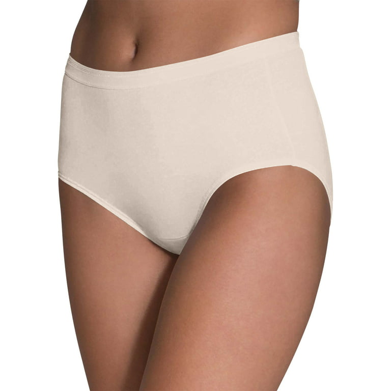 Fruit of the Loom Women's Comfort Covered Cotton Brief Underwear, 6-Pack