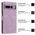 thumbnail image 5 of SaniMore Wallet Case for Google Pixel 7 Pro, Magnetic PU Leather [RFID Blocking] Card Slot Wrist Strap Folio Cover with Kickstand & Wireless Charging TPU Shockproof Interior Cover, Purple, 5 of 10