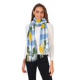 thumbnail image 2 of FORMRS Womens Scarf Winter Soft Long Big Warm Shawls Wrap Tassel Scarves, Light Blue Plaid, 2 of 9