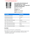 thumbnail image 2 of Front and Rear Strut Coil Spring and Shock Absorber Kit - 4 Piece - Compatible with 2005 - 2010 Jeep Grand Cherokee (Excluding S.R.T.8) 2006 2007 2008 2009, 2 of 2