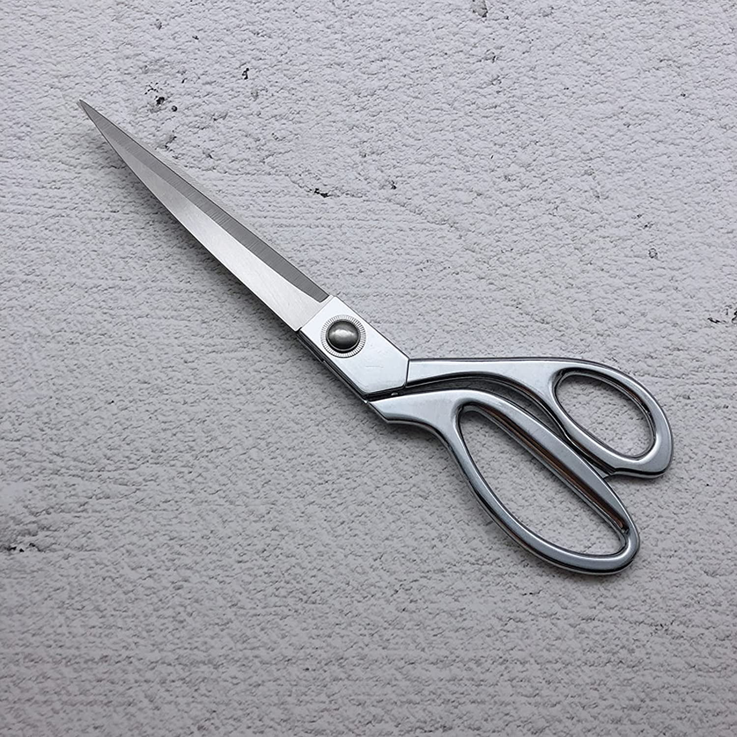 7'' Silver Scissors Tailor Fabric Sewing Paper Cutting Shears Stainless Steel 