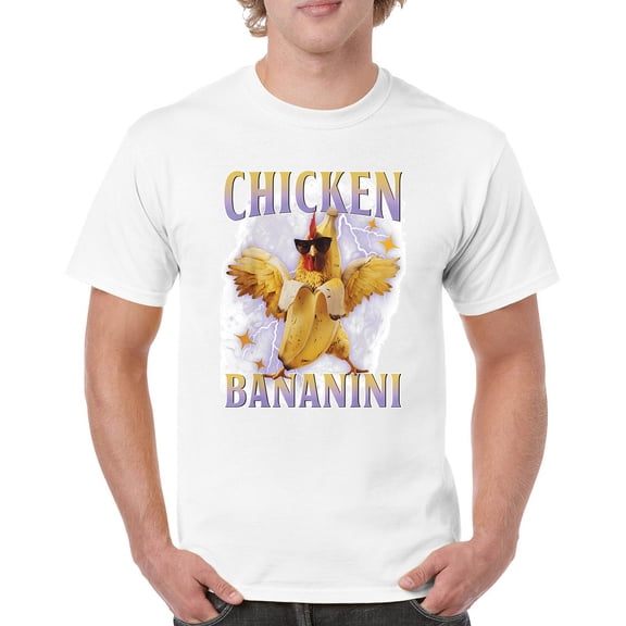 Chicken Bananini T-shirt Funny Italian Brainrot Gen Z Alpha Meme Men's Tee