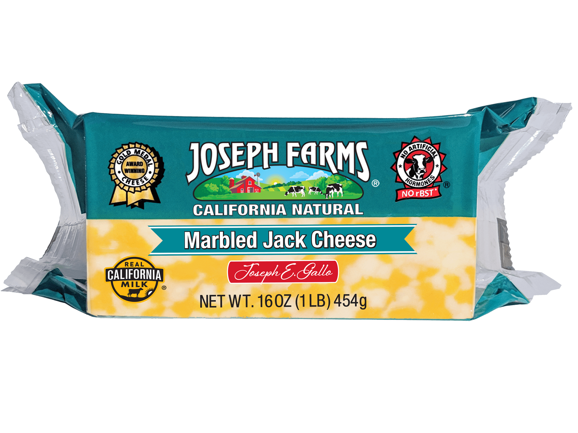 Joseph Farms California Natural Marbled Jack Cheese, 16 oz