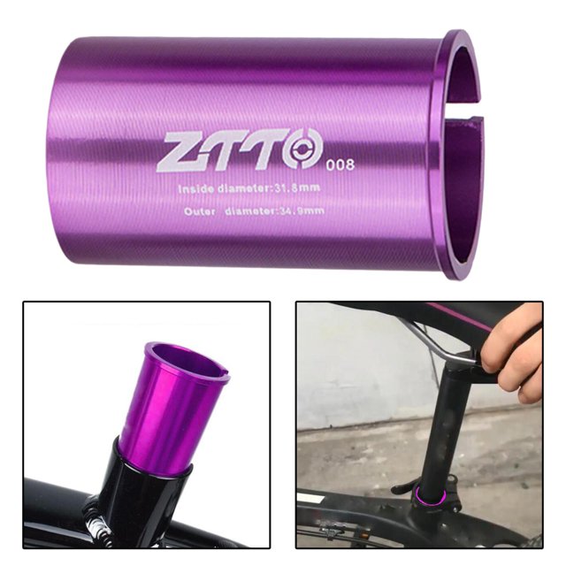 Calza de tija de sillín para bicicleta, adaptador de conversión de tubo de tija de sillín, accesorios para bicicleta taña y carretera 349 a 318 mm