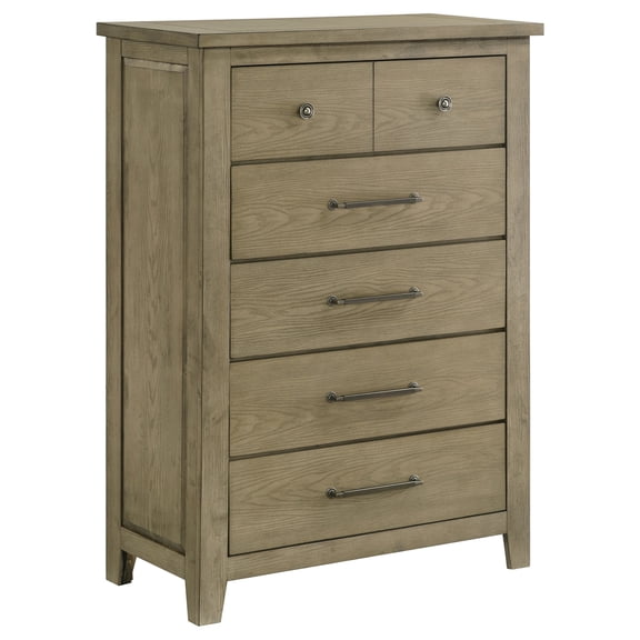 Coaster Hazlewood 5-Drawer Bedroom Chest of Drawers, Vineyard Oak
