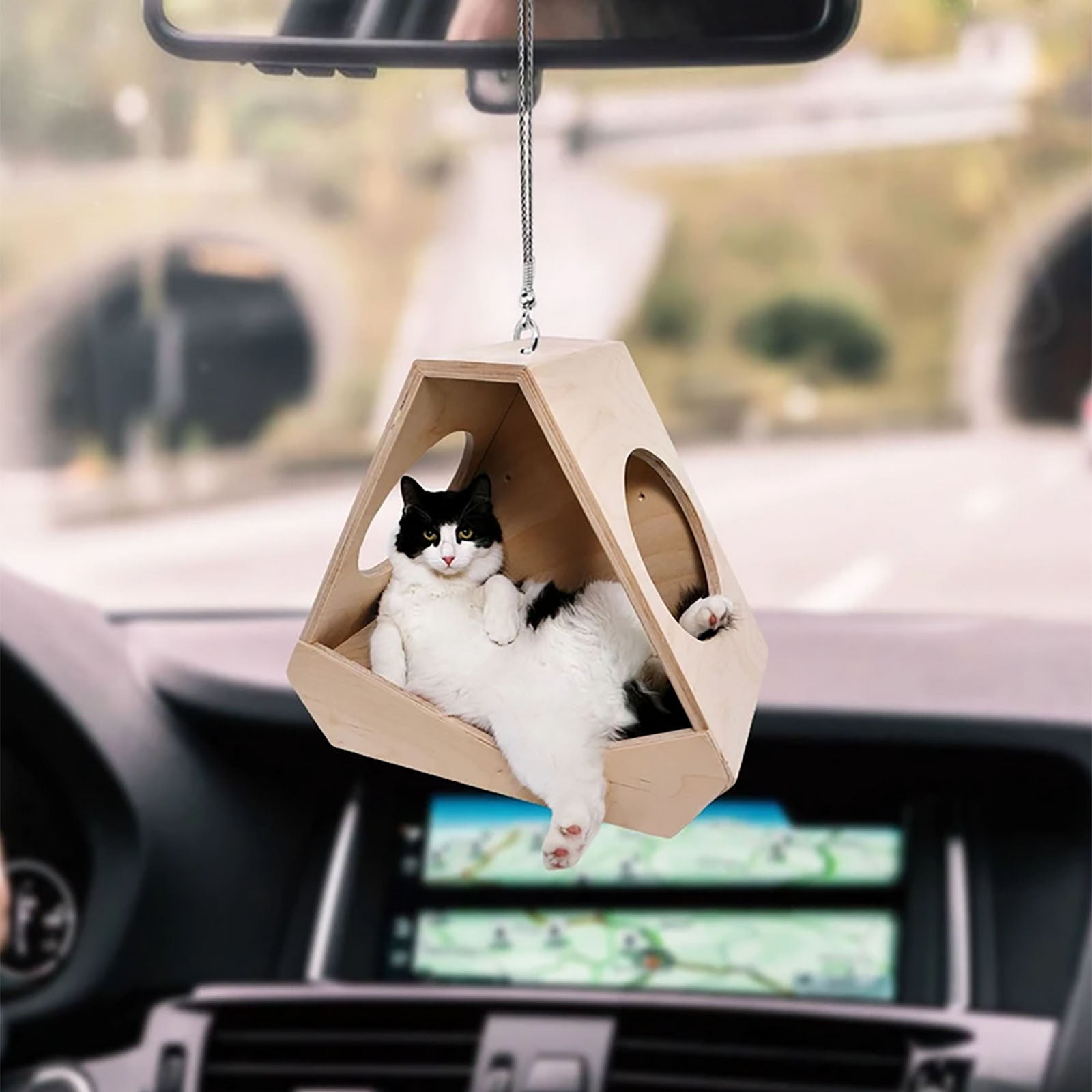 Acrylic Flying Cat Pendant Car Backpack Ornaments Cute Car Hanging Decorations 