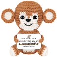 thumbnail image 1 of Animal de peluche DAFURIET, mono de ganchillo, regalo hecho a mano, 1 of 7