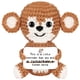 thumbnail image 1 of Animal de peluche DAFURIET, mono de ganchillo, regalo hecho a mano, 1 of 7