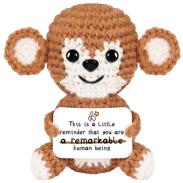 Animal de peluche DAFURIET, mono de ganchillo, regalo hecho a mano