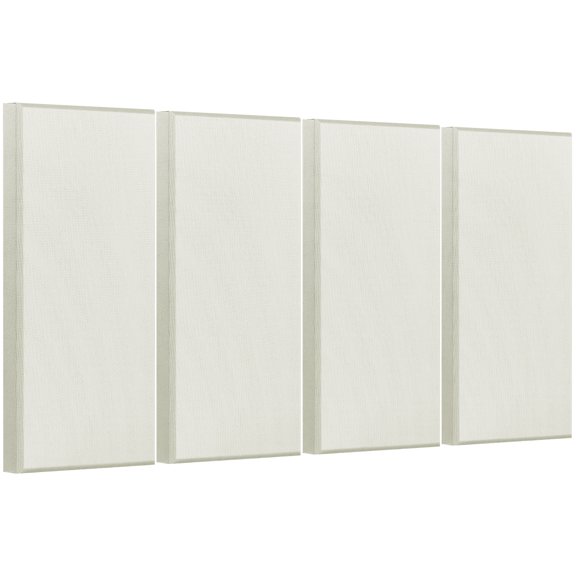 KFFKFF Quartet of Acoustic Panels, Fiberglass Sound Dampening Panels of 2 inch Thickness, 23.6 x 11.8 inch Dimensions, Self-stick Noise Reduction Wall Boards, Suitable for Studios, Office, Home