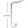 thumbnail image 4 of GEX Skid Proof Christmas Stocking Holder Hook Hanger Fireplace Metal Decor Silver Set of 6, 4 of 5