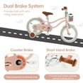 thumbnail image 6 of Gymax 14'' Kids Bicycle Children's Training Bicycle w/ Removable Training Wheels & Basket Pink, 6 of 9