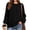 Black, variant on Horkkom Crew Neck Sweater for Women Solid Color Long Sleeve Pullover Sweaters Winter Warm Knit Sweater, S-2XL
