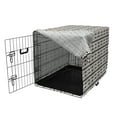 thumbnail image 3 of Abstract Dog Crate Cover, Modern Rounded Squares Illustration Symmetric and Monochrome Design, Easy to Use Pet Kennel Cover Small Dogs Puppies Kittens, 7 Sizes, Dark Grey and Eggshell, by Ambesonne, 3 of 6
