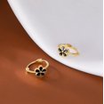 thumbnail image 5 of Solid 925 Sterling Silver Daisy Flower Hoop Earrings Huggie for Women Teens Black Flower Hoop Earrings Spring Cartilage Helix Earrings, 5 of 12