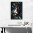 thumbnail image 2 of ARTCANVAS Still Life Of Flowers And Fruit 1715 Canvas Art Print by Jan Van Huysum - Size: 26" x 18" (1.50" Deep), 2 of 9