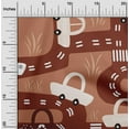 thumbnail image 2 of oneOone Silk Tabby Medium Orange Fabric Car Fabric For Sewing Printed Craft Fabric By The Yard 42 Inch Wide, 2 of 5