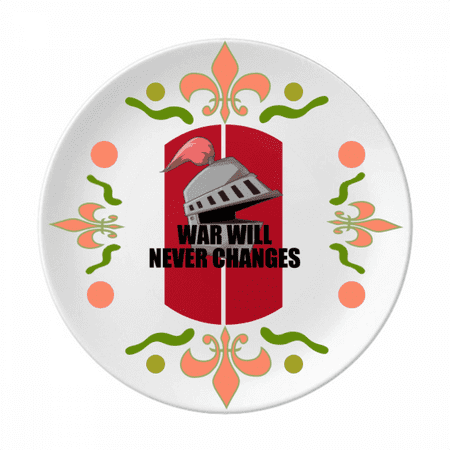 

War Will Never Changes Art Deco Fashion Flower Ceramics Plate Tableware Dinner Dish