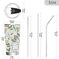 thumbnail image 3 of 11oz Stainless Steel Tumbler with Straw, Double Wall Insulated Travel Tumbler Cute White Cat Pattern, 3 of 8