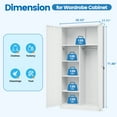 thumbnail image 3 of Fesbos Metal Storage Cabinets Lockers with Lock Door, 72'' Clothing Coat Steel Storage Freestanding Wardrobe for Office, Home, Employee,Gym,Fire Department, 3 of 10