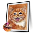 thumbnail image 2 of Cuadros Decorativos 5D bricolaje redondo taladro diamante pintura gato pared arte mosaico decoración del hogar (A3500) Likrtyny embutido en tela, 2 of 6