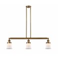 thumbnail image 1 of Innovations 213-BB-G181S-LED Small Canton 3 Light Island Light part of the Franklin Restoration Collection, Brushed Brass, 1 of 1