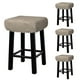 thumbnail image 1 of 4pcs Fundas para Taburetes Rectangulares, Fundas para Taburetes de Bar, Funda para Asiento de Silla de Banco de Madera Marrón, 1 of 6