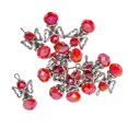 thumbnail image 3 of Xingzhi 12 Pièces Pendentif en Verre d'Aile d'Ange en Argent Tibétain Perle Rouge, 3 of 6