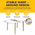 thumbnail image 4 of Pink Tulip Floral Table Cloths for 6 Foot Rectangle Tables, Spring Flowers Romantic Modern Art Patio Waterproof Elastic Fitted Tablecloths, Washable Rectangular Table Cover for Camping, 4 of 8