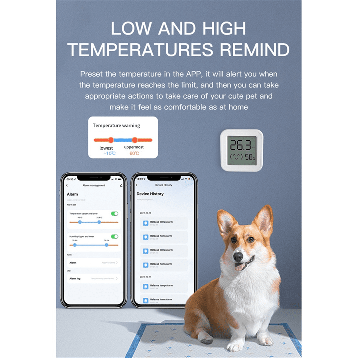 Tuya Zigbee Temperature Humidity Sensor with LCD Screen Smart 3PCS