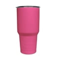 thumbnail image 1 of Frosted Frog 30oz Pink Tumbler Vacuum Insulated Tumbler with Stainless Steel Straw, 1 of 4