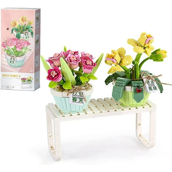 Bonsai Bouquet Building Blocks, 534 Pieces Mini Artificial Bonsai Tree Construction Toy Not Compatible With Lego Flower Bouquet (bonsai Construction K