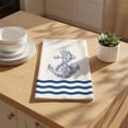 thumbnail image 6 of Hometravel Summer Nautical-Style Polyester Hand Towels, Quick Dry Kitchen Hand Towel Set, Anchor Print Decorative Towel for Guest Bath, Powder Room, Lake House, 6 of 7