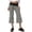 Dark Gray, variant on 2026 New Women's Casual Wide Leg Cropped Pants Low Rise Fold Over Stretch Gaucho Pants for Summer Beach Holiday Streetwear(Brown,M)