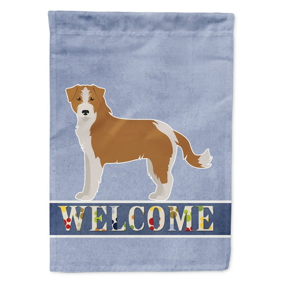 Carolines Treasures CK3658GF Kromfohrl?nder Welcome Flag Garden Size Small multicolor