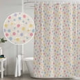 thumbnail image 5 of Colorful Polka Dot Shower Curtain, Waterproof Shower Curtains for Bathroom, Vintage Minimalist Geometric Beige Washable Fabric Bathtub Curtain Set Bath Decor with 12 Hooks Stall 36"x72", 5 of 8