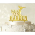thumbnail image 1 of Personalized Mr & Mrs Couple Cake Topper Personalized Mirror Gold Cake Topper Color Option Available 5-7 Inches Wide, 1 of 1